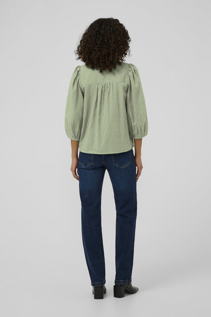 Kaffe Clothing KAgabriela V-neck Shirt Sea Spray