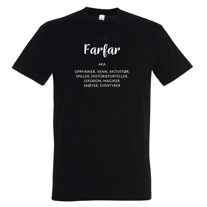 Farfar Aka T-skjorte Sort