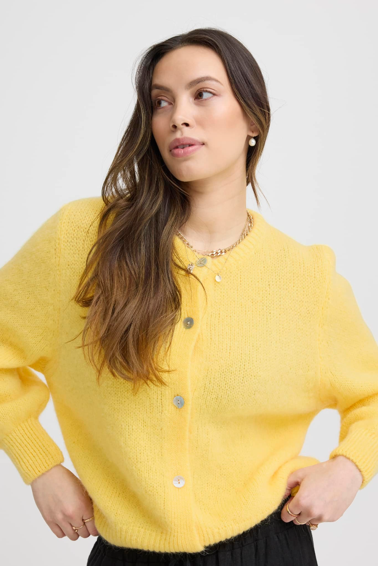 Sorbet SBgulvig Knit Cardigan Popcorn