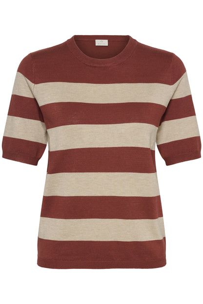 Kaffe Clothing KAlizza Striped Knit - Henna/Feather Melange