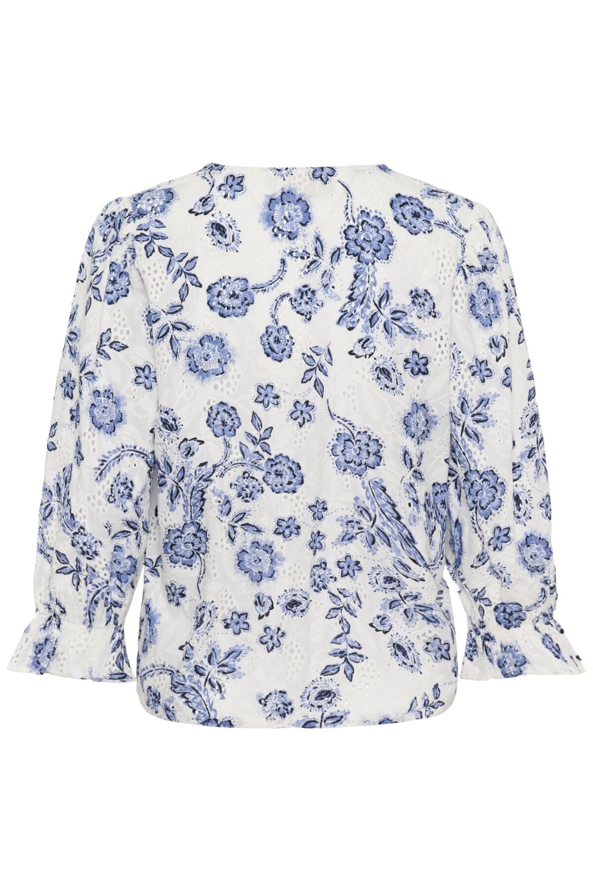 Kaffe Clothing KAluisa Blouse - Chalk Midnight Flower