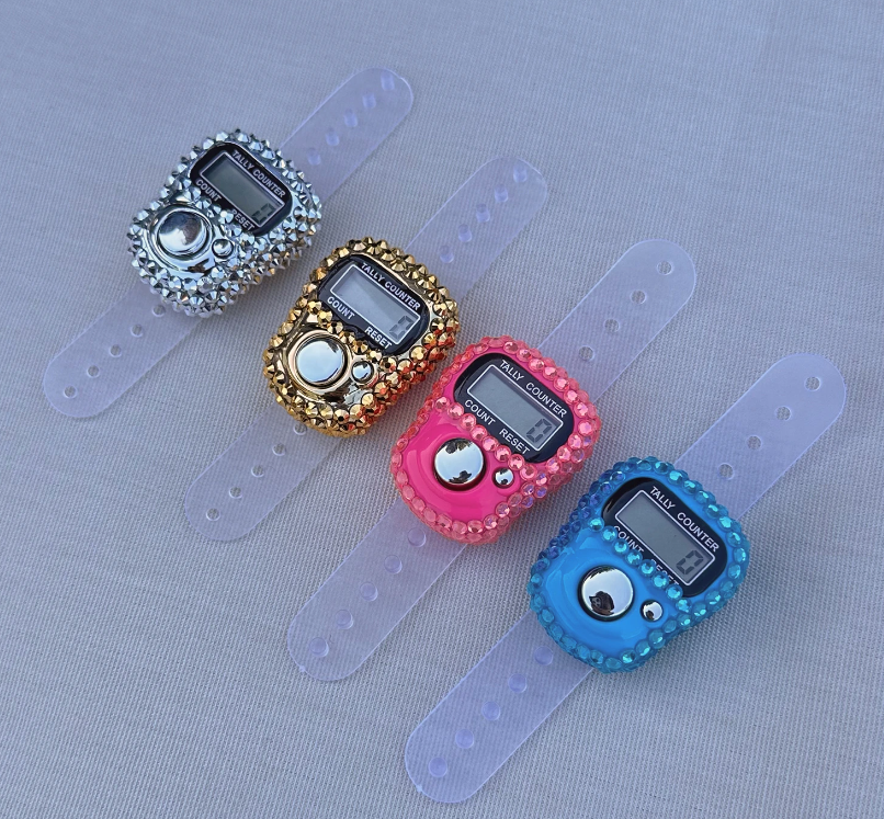 Mauds Digitale Radteller Fingerring M/Bling