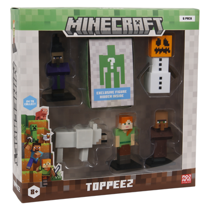 MINECRAFT 3D Figure 6 pack Deluxe box