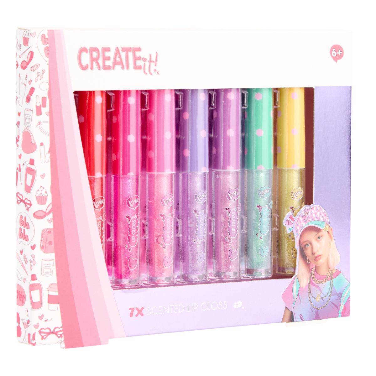 Lipgloss W/Glitter & Scented 7pcs CREATE IT!