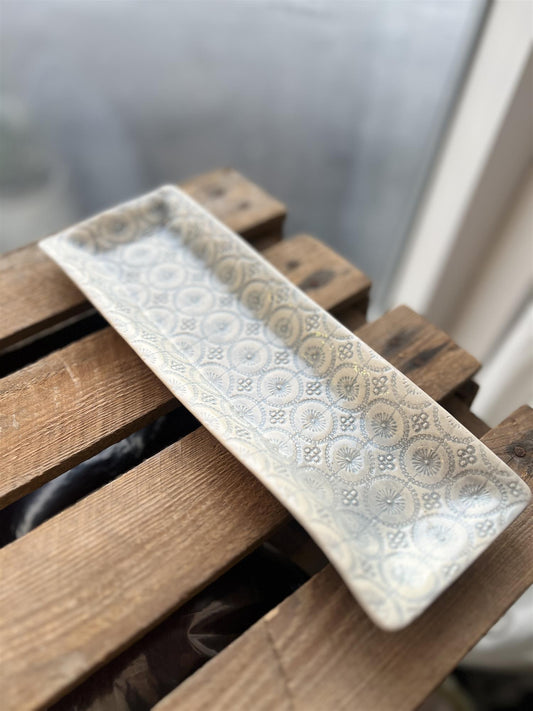 Wonki Ware Lang Skål Gråblå