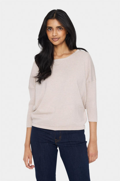 Saint Tropez MilaSZ R-Neck Pullover Gray Morn Melange