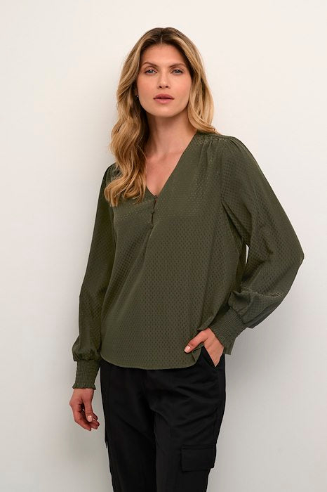 Kaffe Clothing KAtia Blouse Forest Night