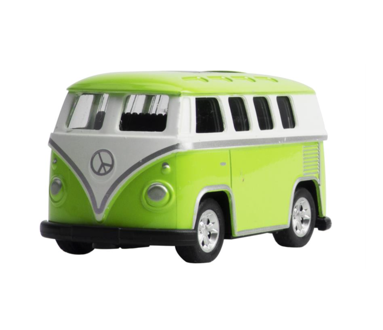 VW Klassisk buss California M/Pull-back, 4 Assorterte Modeller