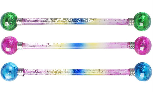 Tryllestav med kuler og glitter (1 stk assortert)