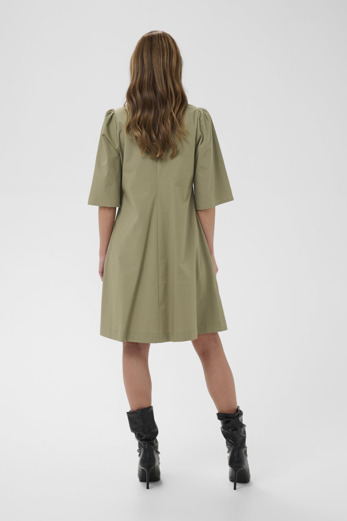 Culture CUbendine Dress - Dusky Green
