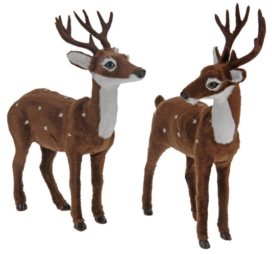 Reinsdyr Brun M/Hvit 23,5x6x26,5cm 2assortert (1 stk)