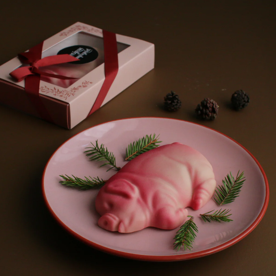 Klassisk Marsipangris I Gaveeske 250g