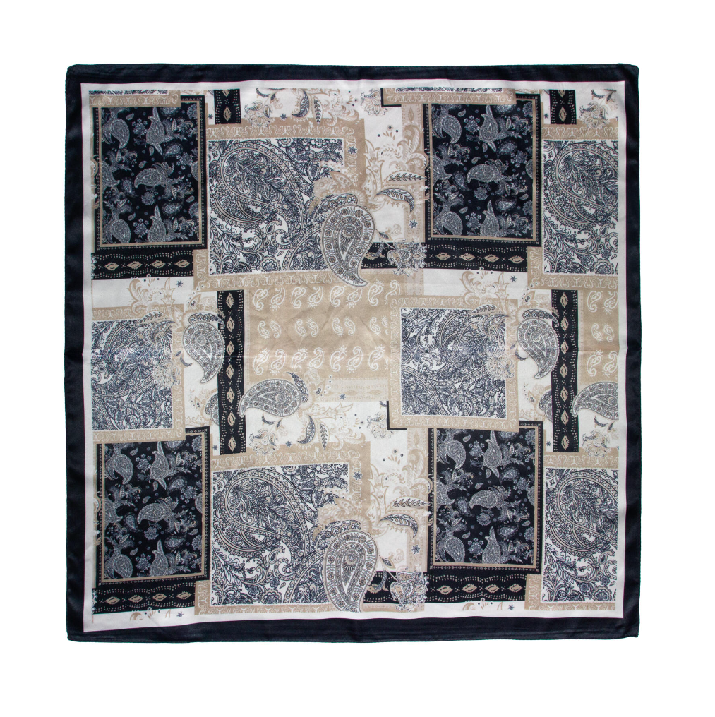 Silkeskjerf Paisley 70x70