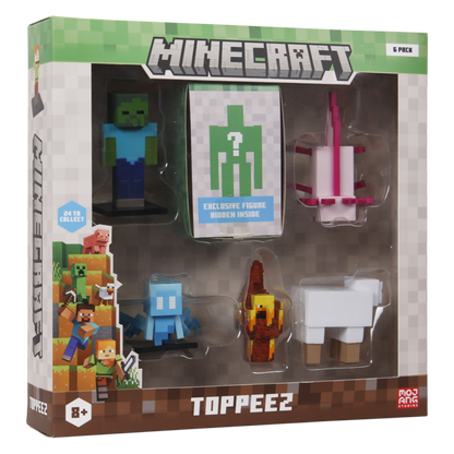 MINECRAFT 3D Figure 6 pack Deluxe box