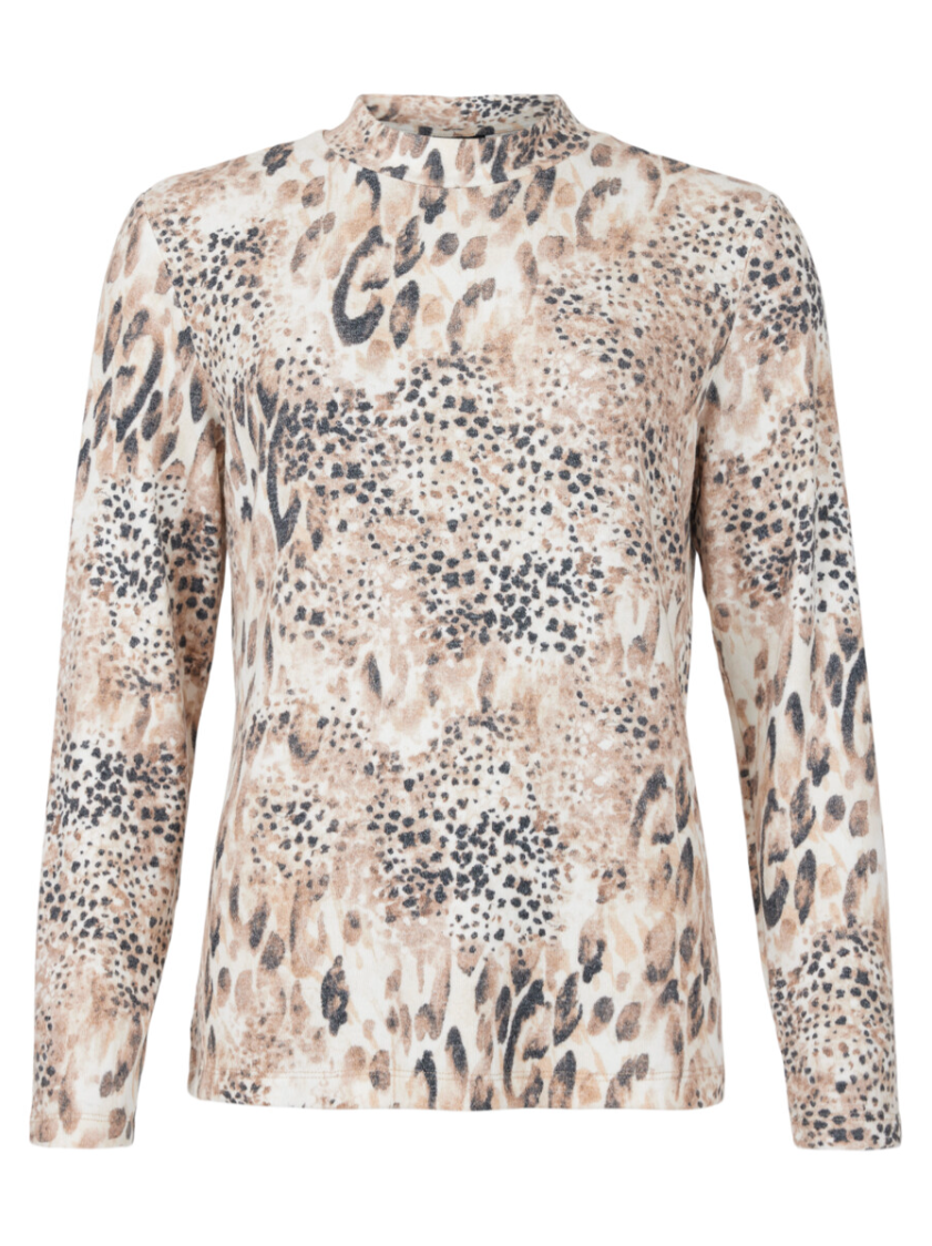 Brandtex Topp Brun/beige Mønster