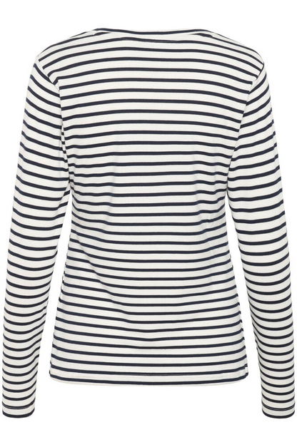 Kaffe Clothing KAliddy T-Shirt Chalk/Midnight Marine