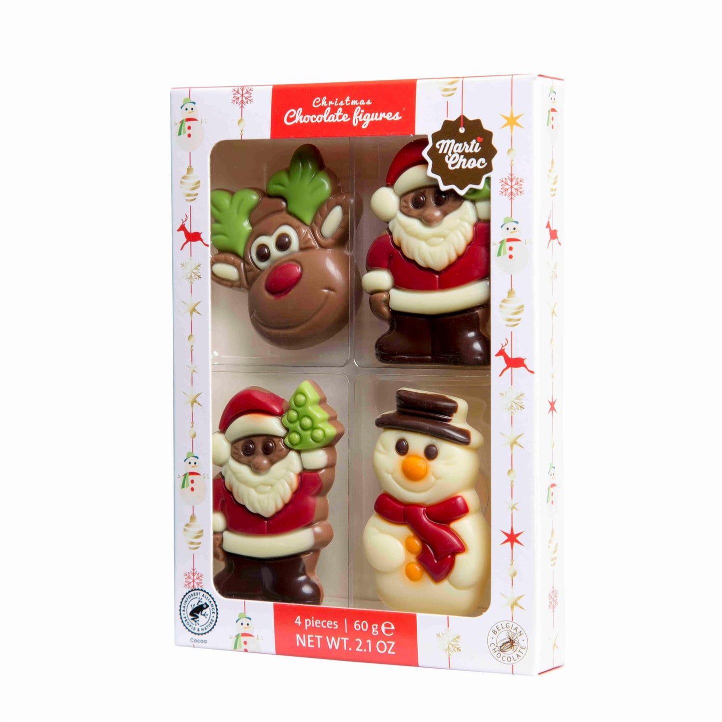 MartiChoc Christmas Figures. Eske á 4 figurer. 60g