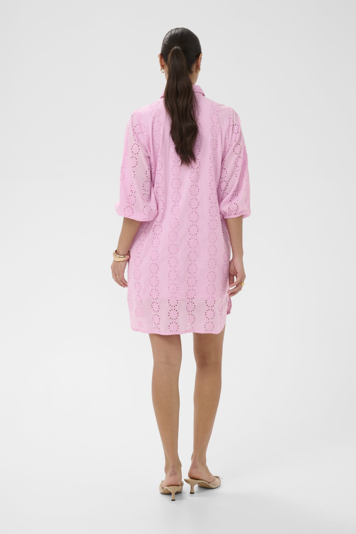 Kaffe Clothing KAdona Shirt Dress Pink Frosting