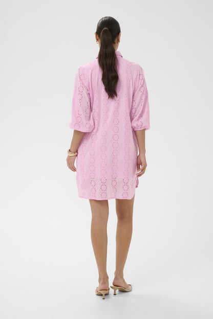 Kaffe Clothing KAdona Shirt Dress Pink Frosting