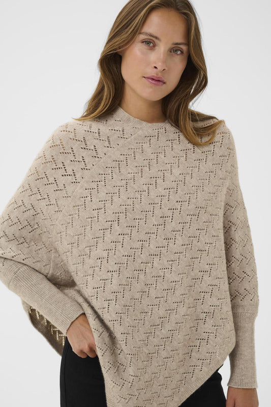 Kaffe Clothing KAoline Poncho Gray Melange