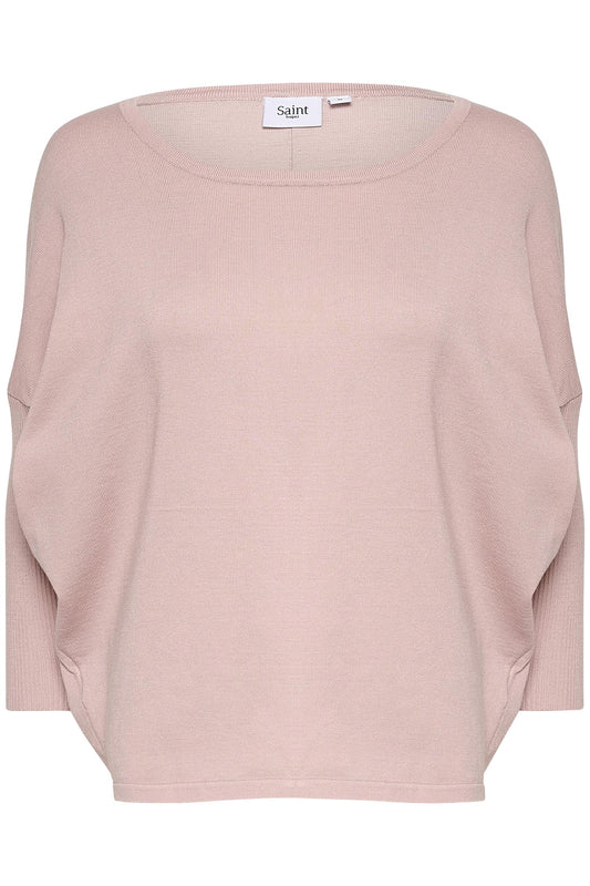 Saint Tropez MilaSZ R-Neck Pullover Sepia Rose