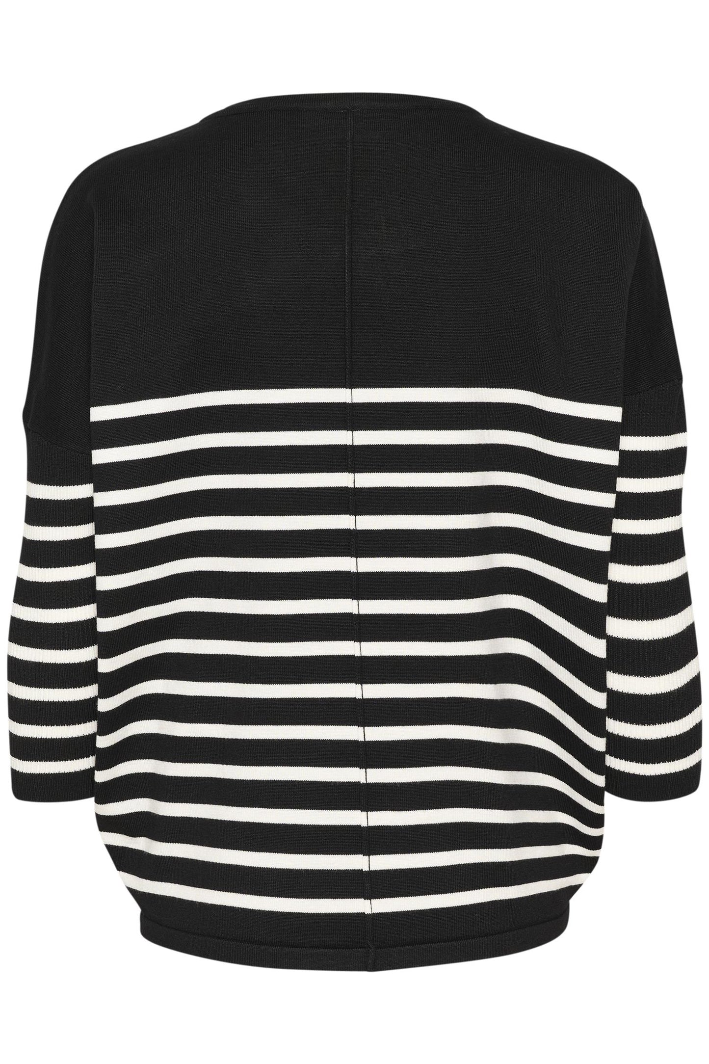 Saint Tropez MilaSZ R-Neck St. Pullover Black Mila Stripes