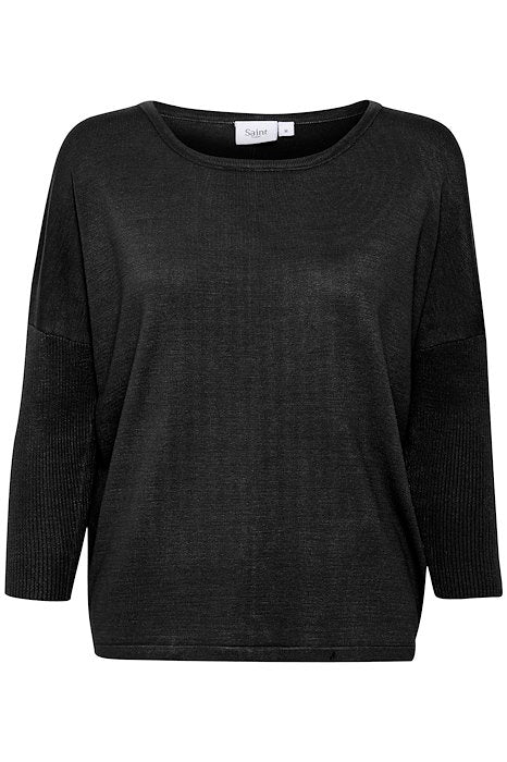 Saint Tropez MilaSZ R-Neck Pullover Black