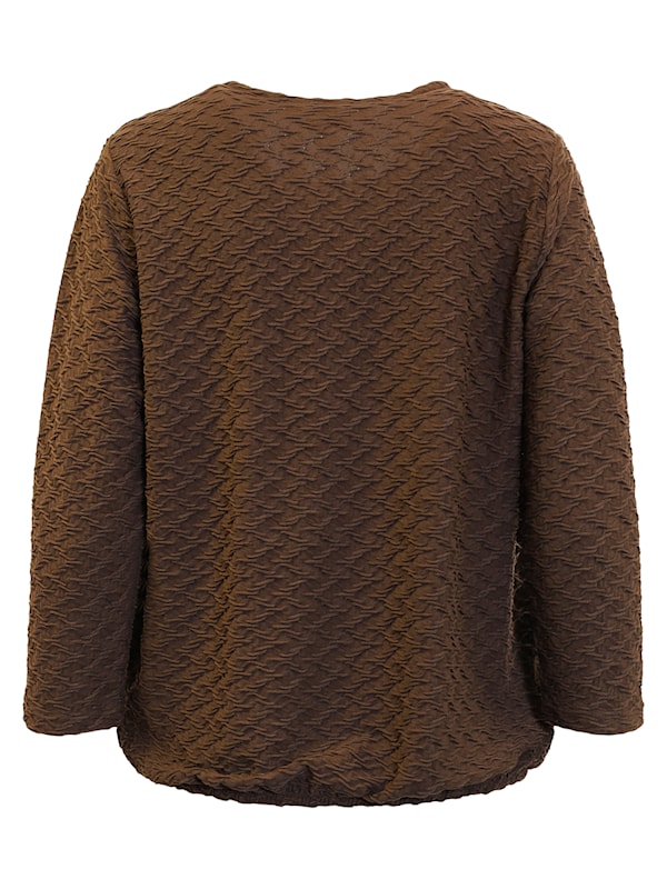 Brandtex Hverdagsgenser Brun. 3/4 erm