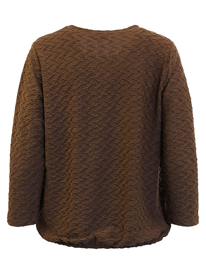 Brandtex Hverdagsgenser Brun. 3/4 erm