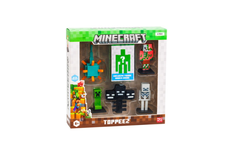 MINECRAFT 3D Figure 6 pack Deluxe box