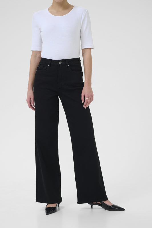 Kaffe Clothing KAmeadow HW Reg Fit Jeans Black Deep 32 tommer