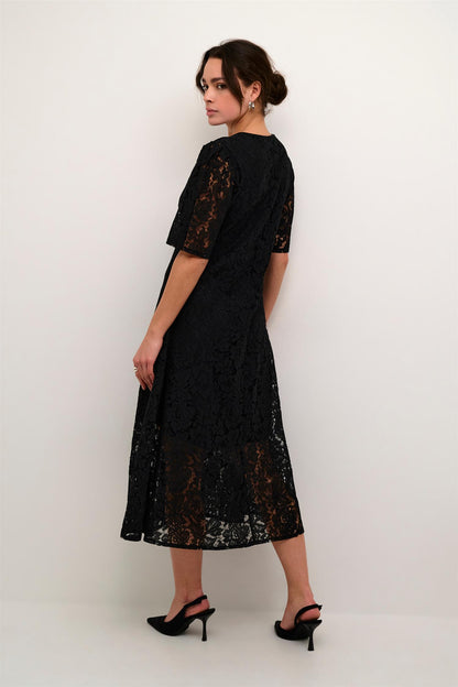 Kaffe Clothing KAnomi Lace Dress Bloack Deep