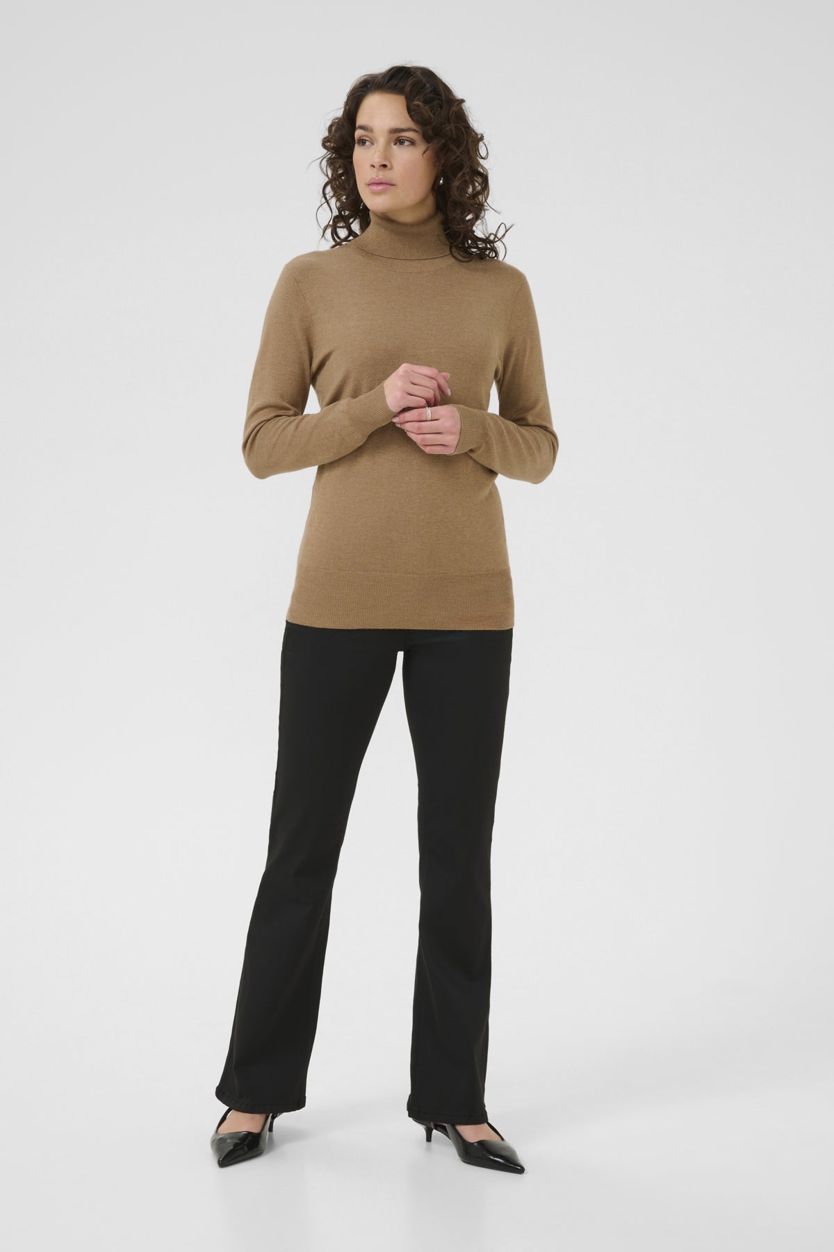 Kaffe Clothing Astrid Roll Neck Toasted Coconut Melange