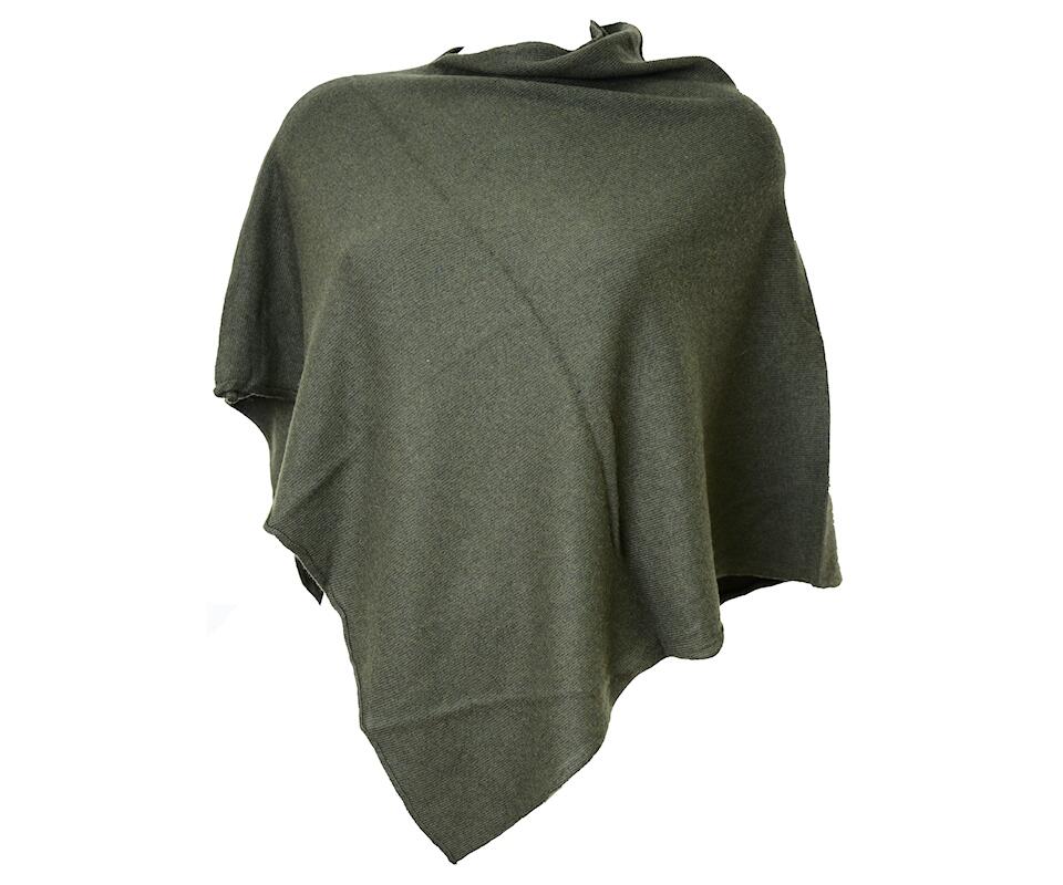 Poncho ensfarget 60x60 Grønn