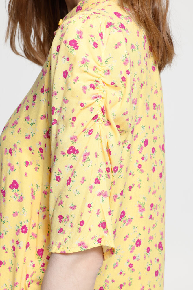 Ichi IHvera – Gul bluse med blomsterprint