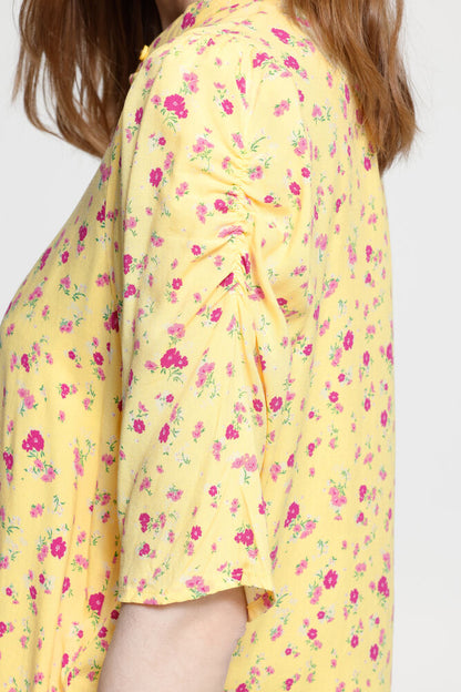Ichi IHvera – Gul bluse med blomsterprint