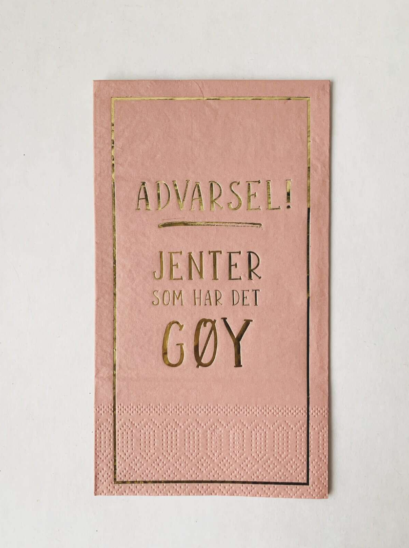 Trend Design Servietter "Advarsel! Jenter som har det gøy""