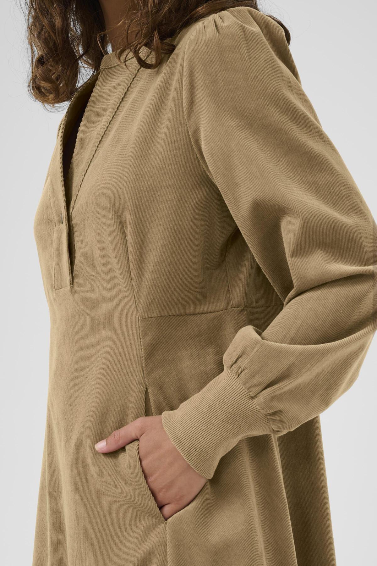 Culture CUrhaena LS Dress Timber Wolf Brown