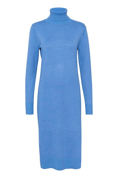 Saint Tropez MilaSZ Roll Neck Long Dress Dutch Blue Melange