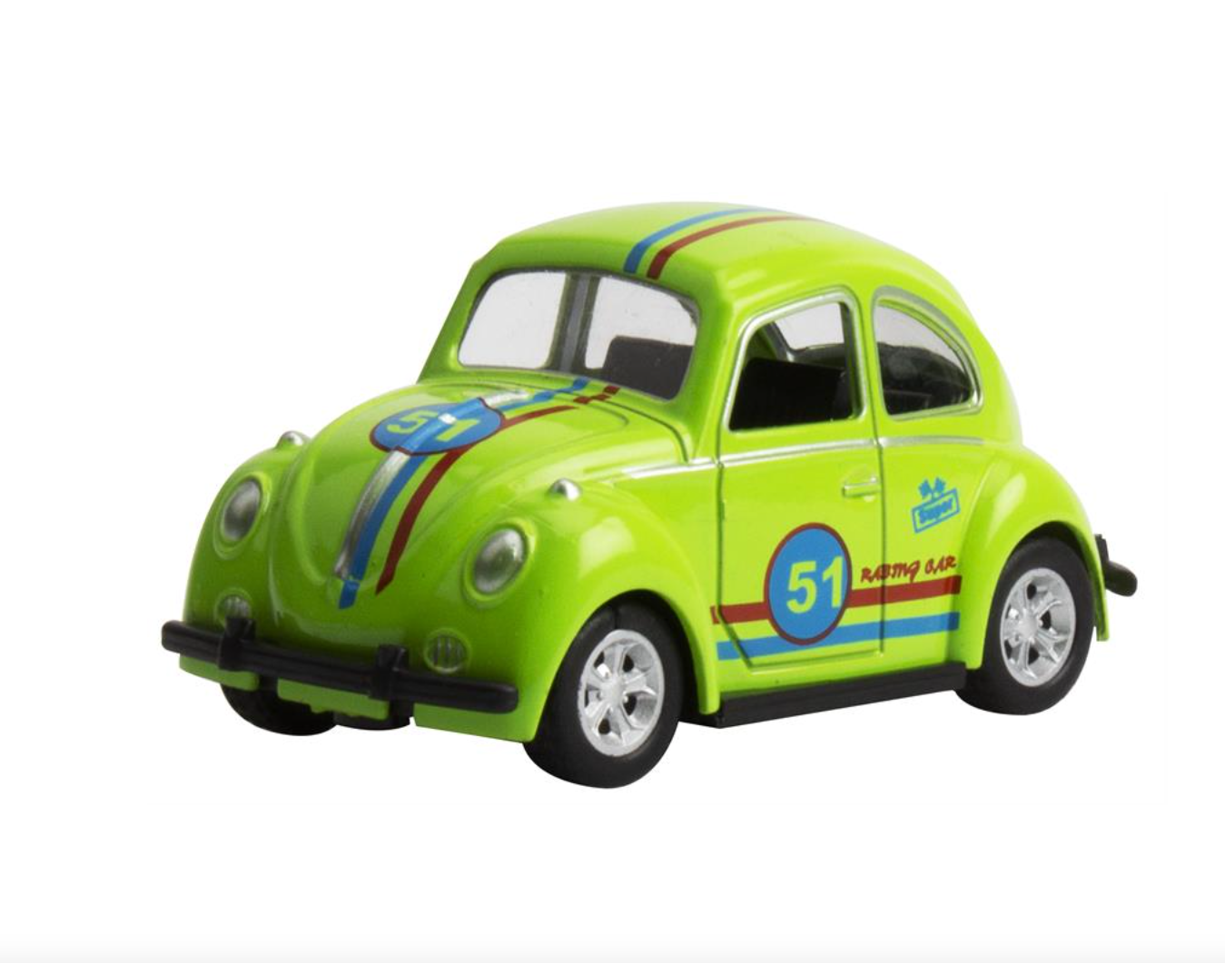 VW Boble Herbie med trykk og pull-back, 6 assorterte farger