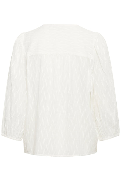 Kaffe Clothing KAgabriela V-neck Shirt Chalk