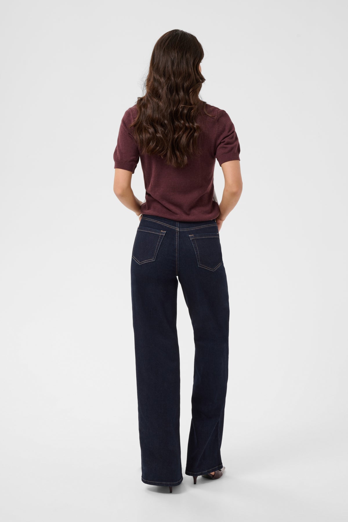 Kaffe Clothing KAmeadow HW Reg Fit Jeans Dark Blue Unwashed Denim 30 tommer