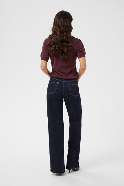 Kaffe Clothing KAmeadow HW Reg Fit Jeans Dark Blue Unwashed Denim 30 tommer