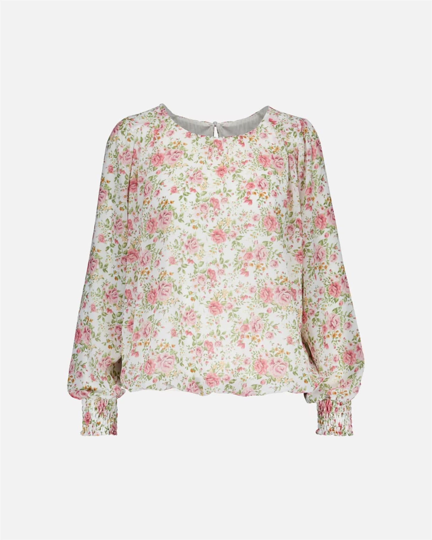 Floyd Marita Roses – Offwhite bluse med blomsterprint