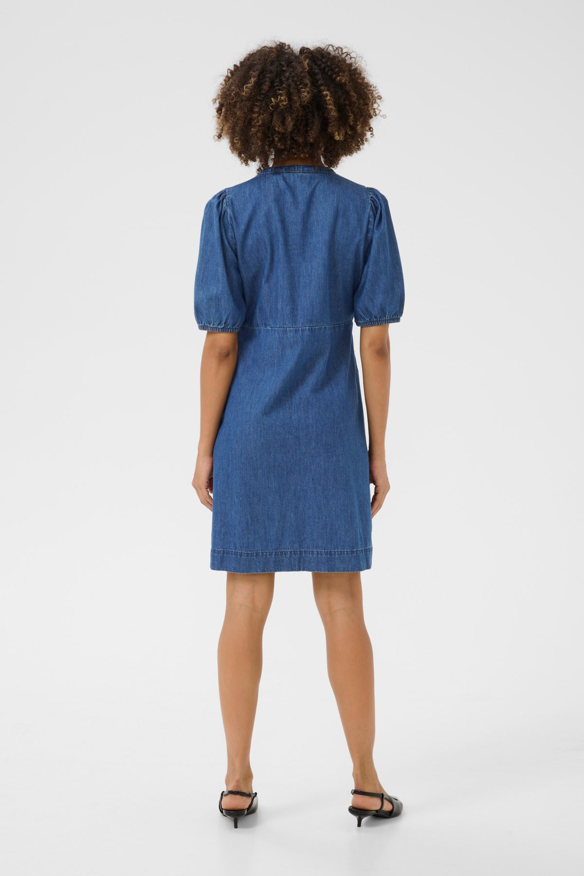 Culture CUberteline Arpa SS Dress Dark Blue Wash