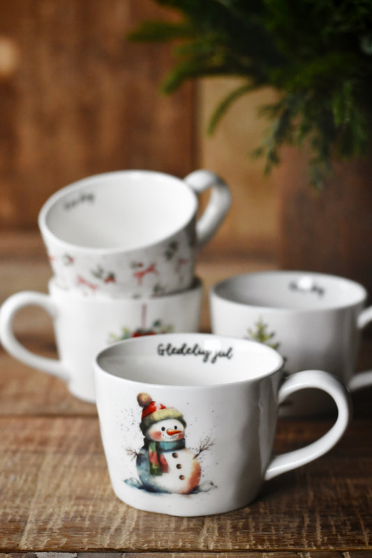 Trend Design Fie krus 10×7,5 cm snømann «Gledelig jul»