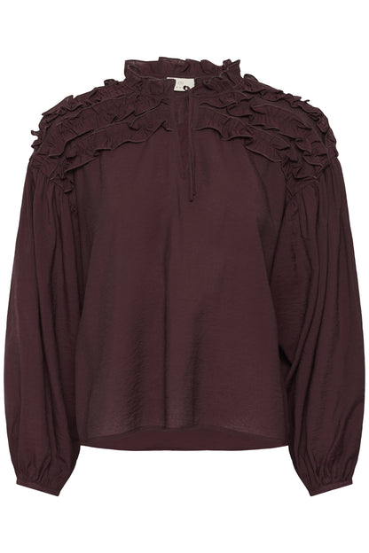 Kaffe Clothing KAnicole Blouse Fudge Melange
