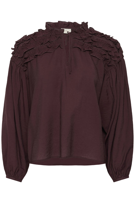 Kaffe Clothing KAnicole Blouse Fudge Melange