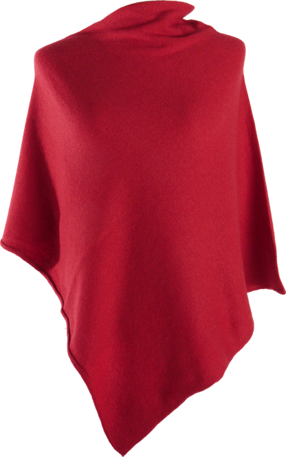 Poncho ensfarget 60x60 Rød