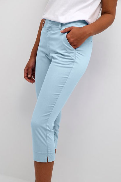 Kaffe Clothing KAlea Capri Pant Faded Denim